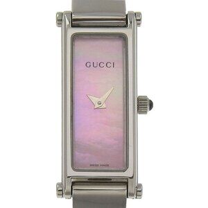 GUCCI shell Watches 1500L Pink shellDial Stainless Steel Quartz Analog display